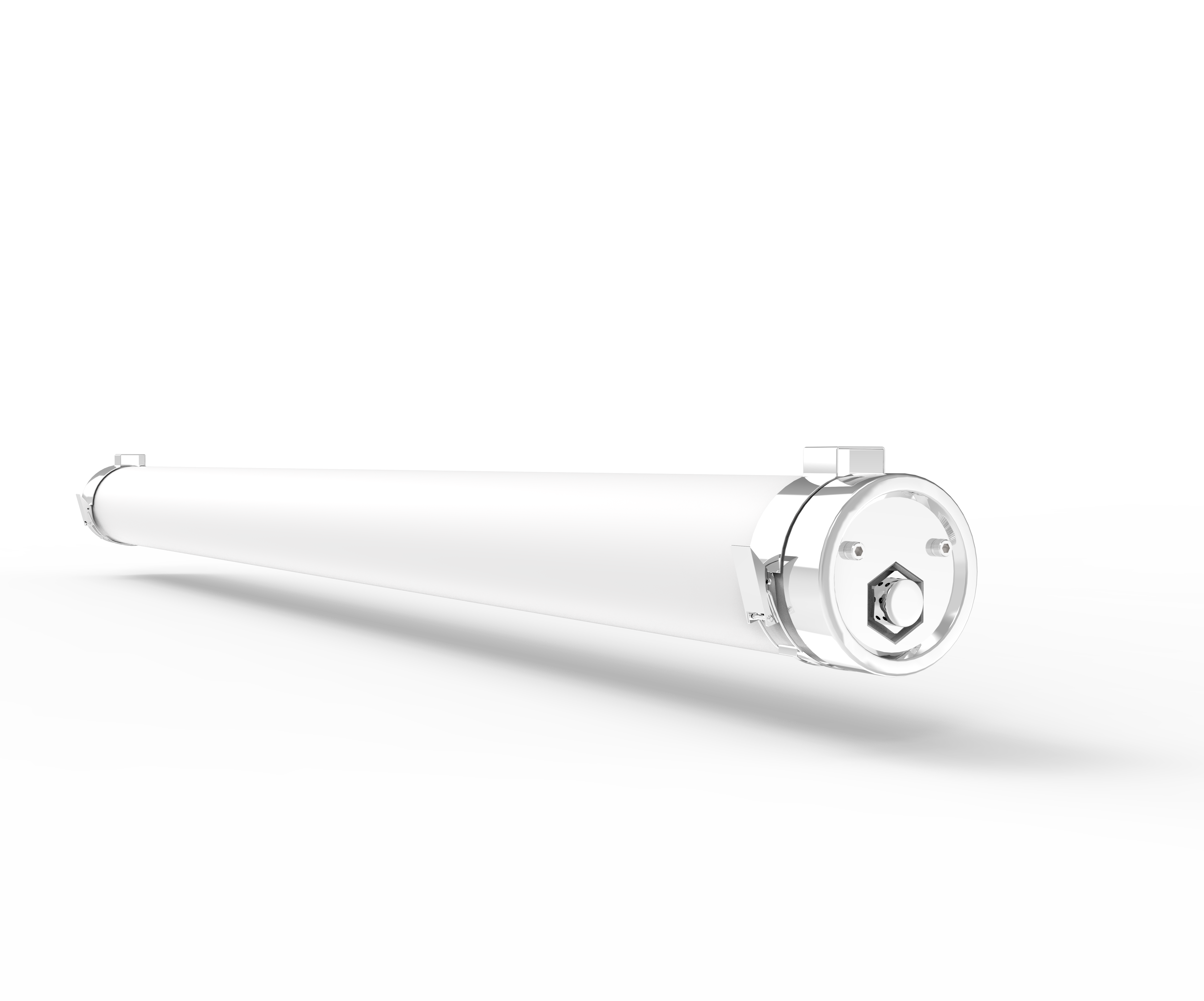 Parte delantera de laGráfico con detalle de ópticas de la Pantalla tubular led IP69K ENX